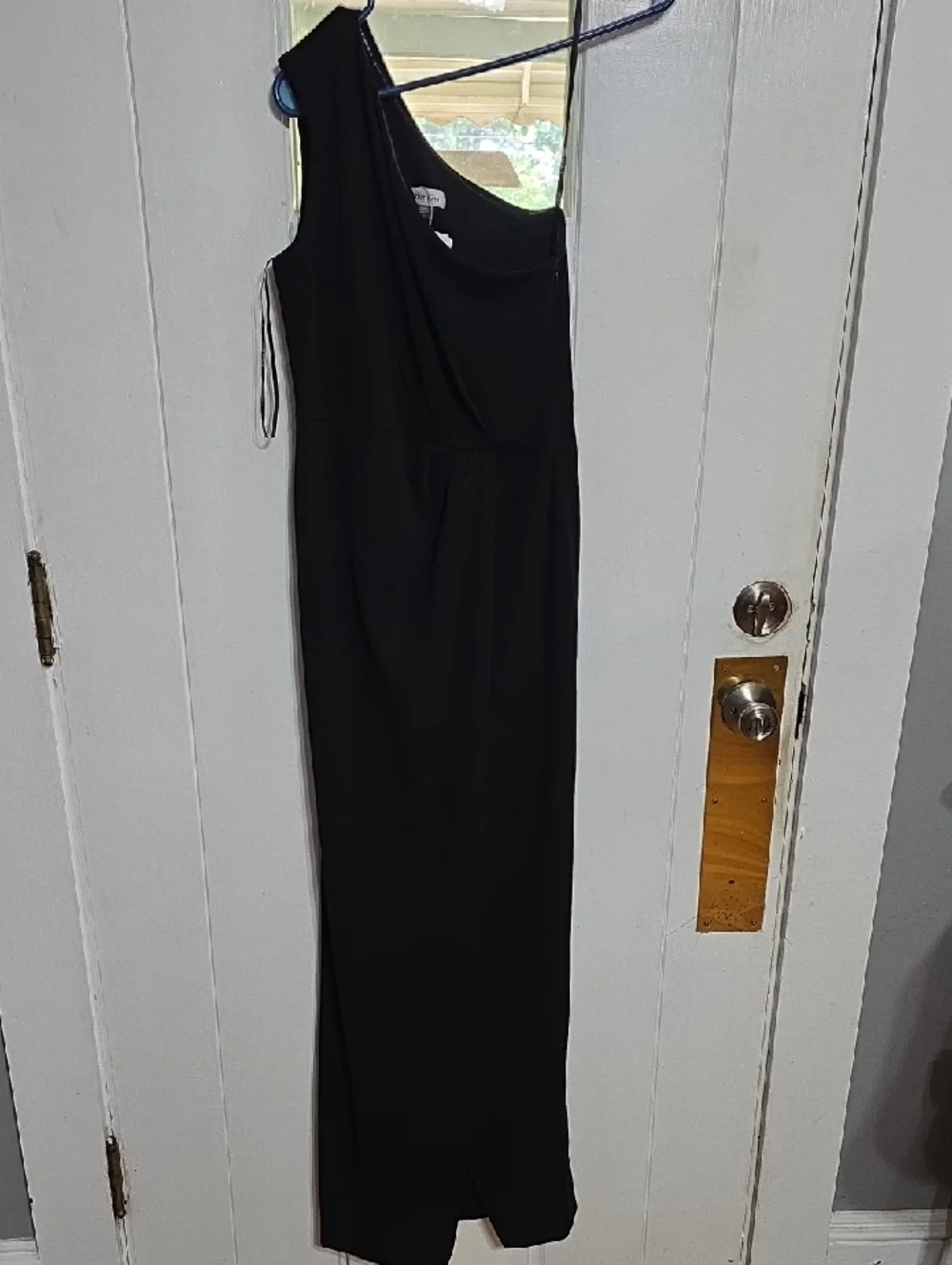 Calvin Klein Women's‎ Formal Black Maxi Dress One Shoulder Ruching  Sz 4 NWOT